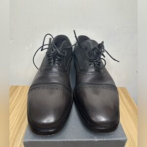 John Varvatos Men's Leather Fleetwood Double Bal Oxfords 11 1/2 Espresso